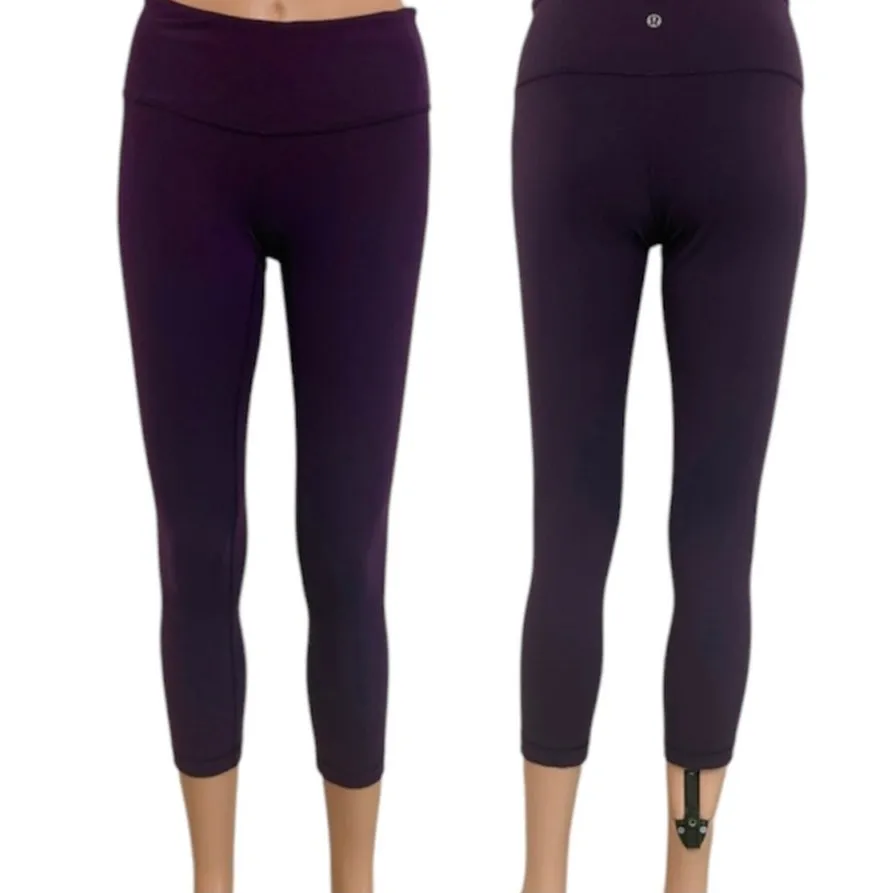 Lululemon Athletica 4 cropped athletic active leggings P 2484 - Image 2