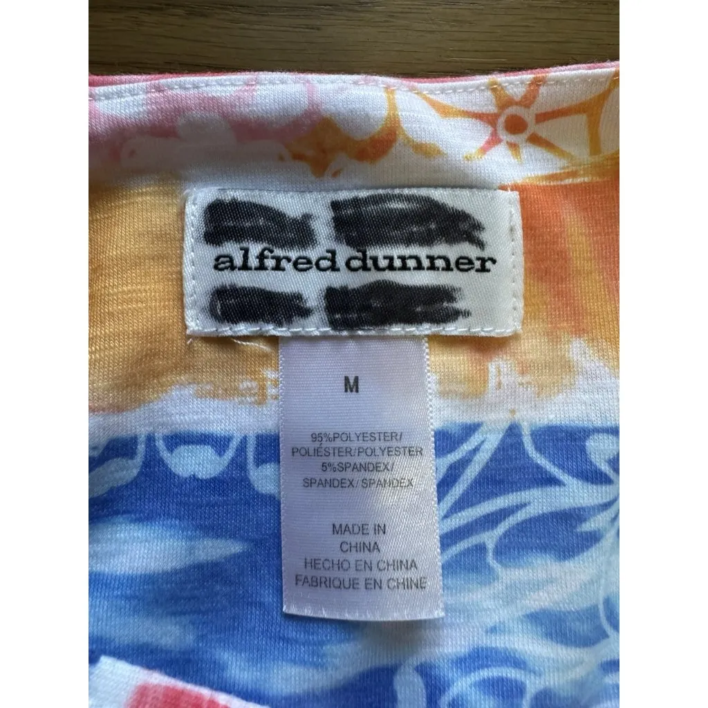 Alfred Dunner Women Size Medium Colorful Tunic Top Stretch Beach Vacation Summer - Image 3