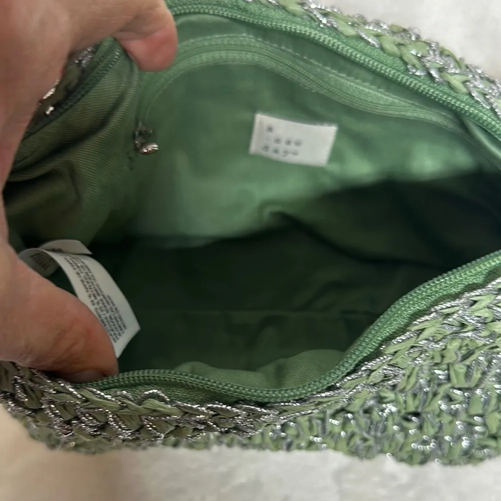 A New Day Green and Brown Mini Bag with Textured Design - Image 8