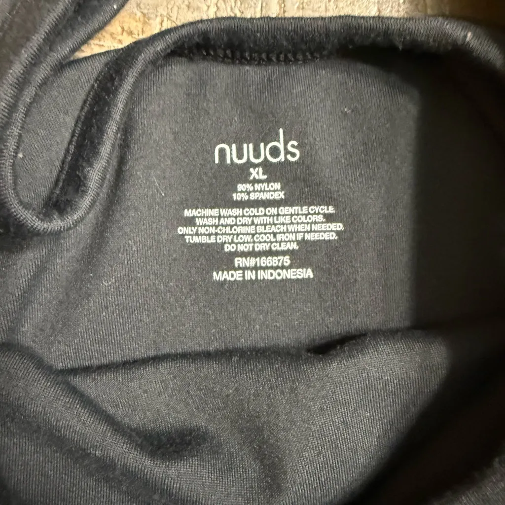 Nuuds seamless scoop tank Black Bodysuit Size XL - Image 4