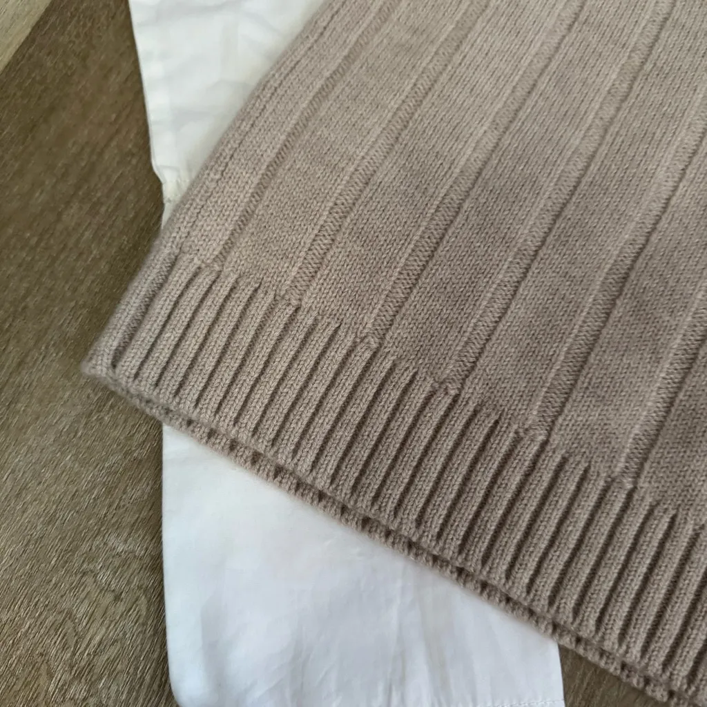 DEREK LAM 10 CROSBY Paola poplin and ribbed wool turtleneck sweater - Image 10