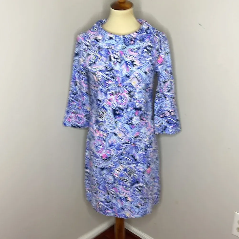 Lilly Pulitzer Namastay In The Jungle SARALYN‎ KNIT DRESS Iris Blue - Image 2