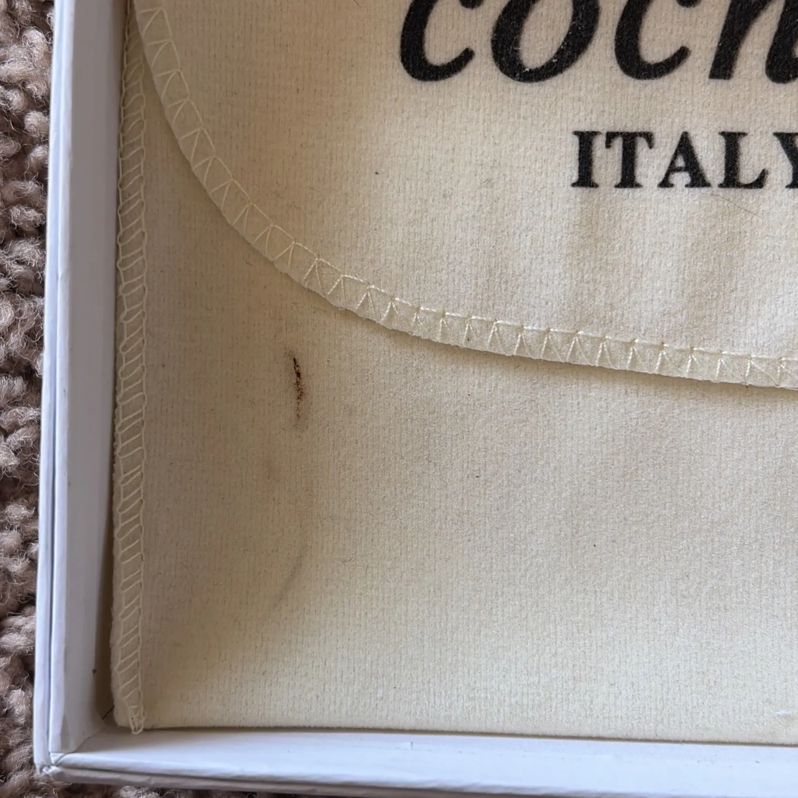 COCHNI Italy Silver Braided Leather Coin Pouch Small Zip Pouch Wristlet Dust Bag - Image 15