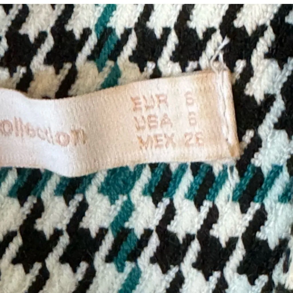 Zara Trufacula Houndstooth black and white Size 6 - Image 9