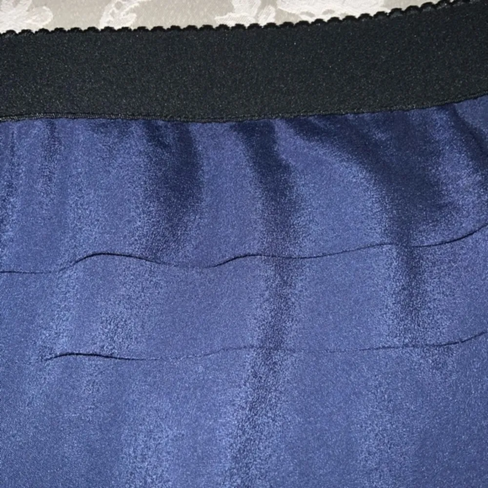 BCBGMAXAZRIA Royal Blue Pleats Zip Back Elastic Waist Retro Mini Skirt Small - Image 6
