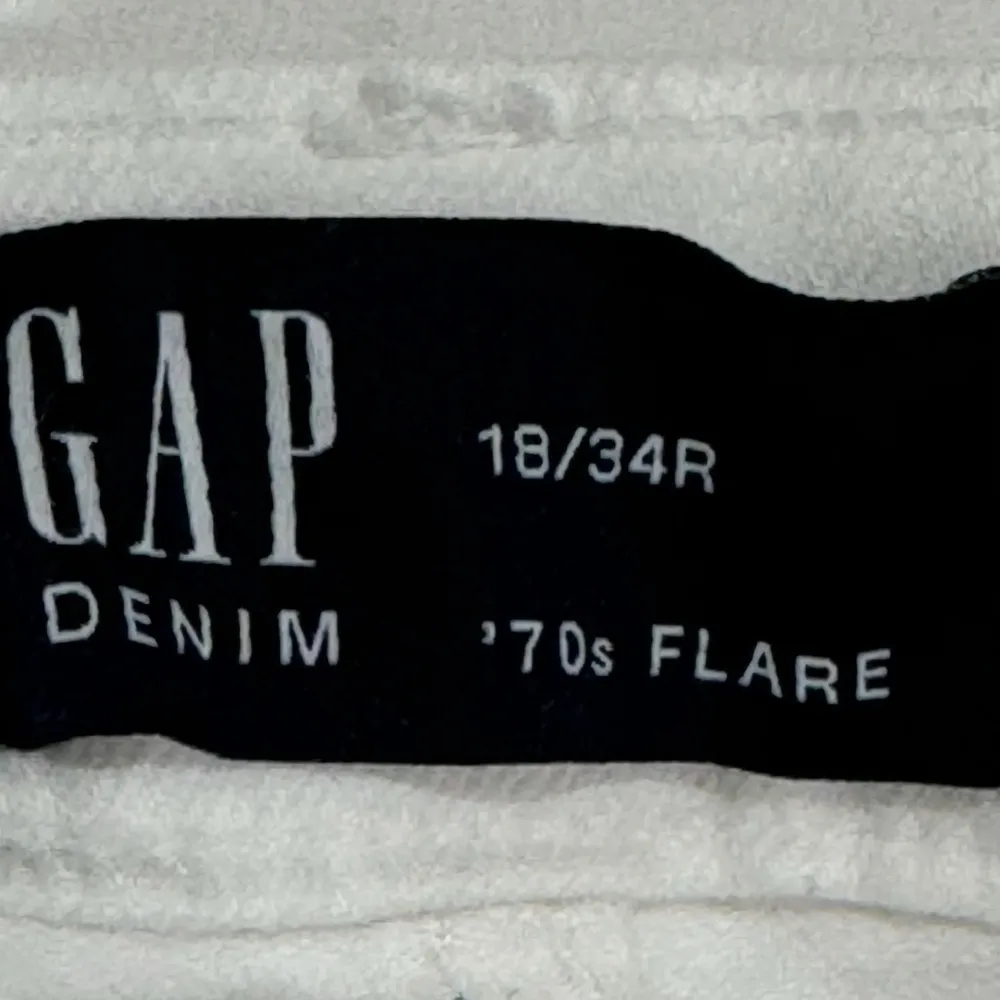 New Women’s GAP 70s High Rise Flare Jeans White Denim Pants Size 34/18 Regular - Image 7