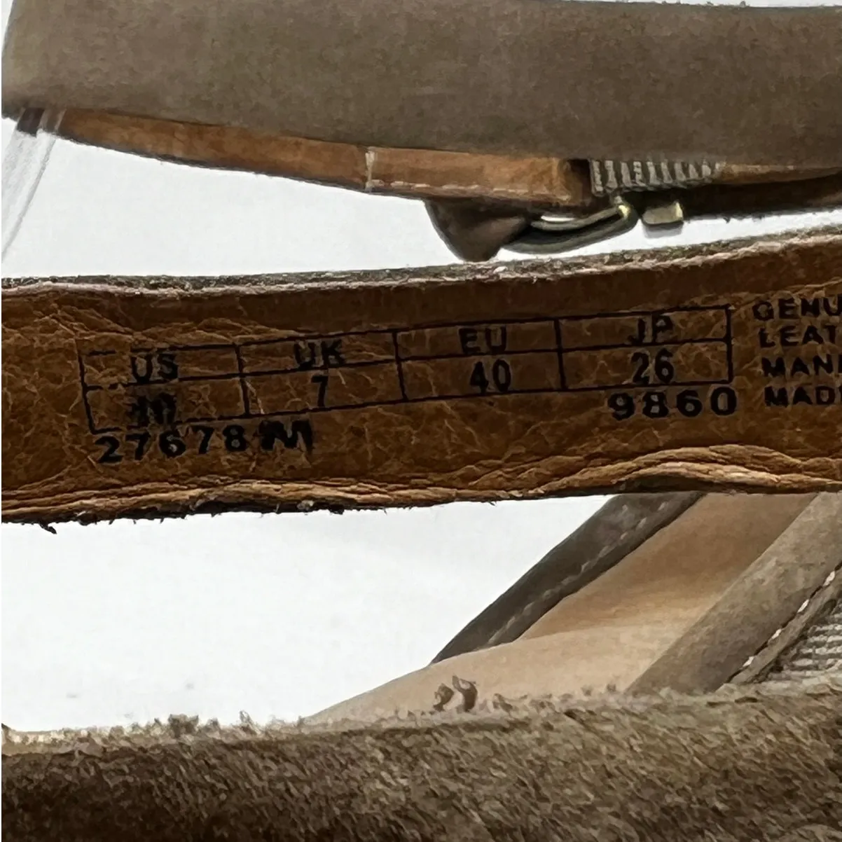 Timberland Sandals  EARTHKEEPERS Maeslin Tan Leather‎ Cork Wedge Sandals Size 10 - Image 6