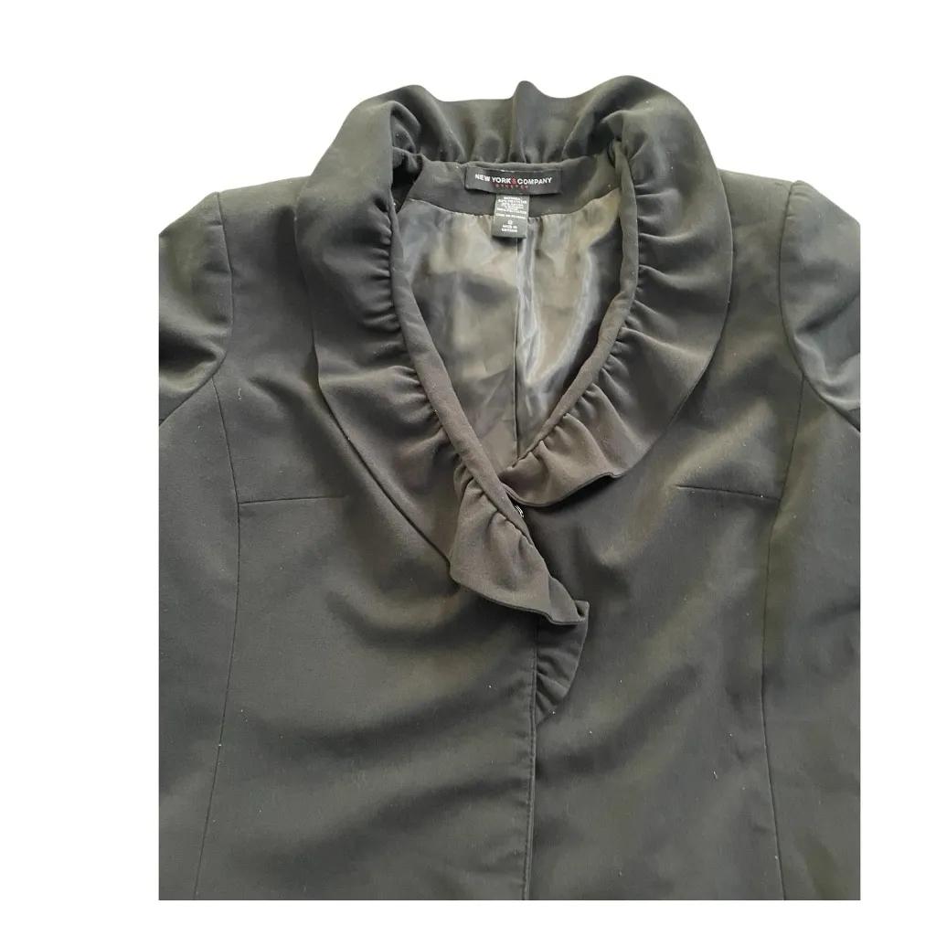 New York & Company Elegant Black Jacket Size 8 - Image 7