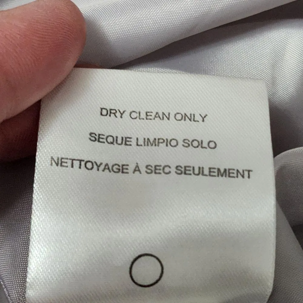 Ellen Tracy silver metallic lace fit and flare sleeveless dress size 14 - Image 8