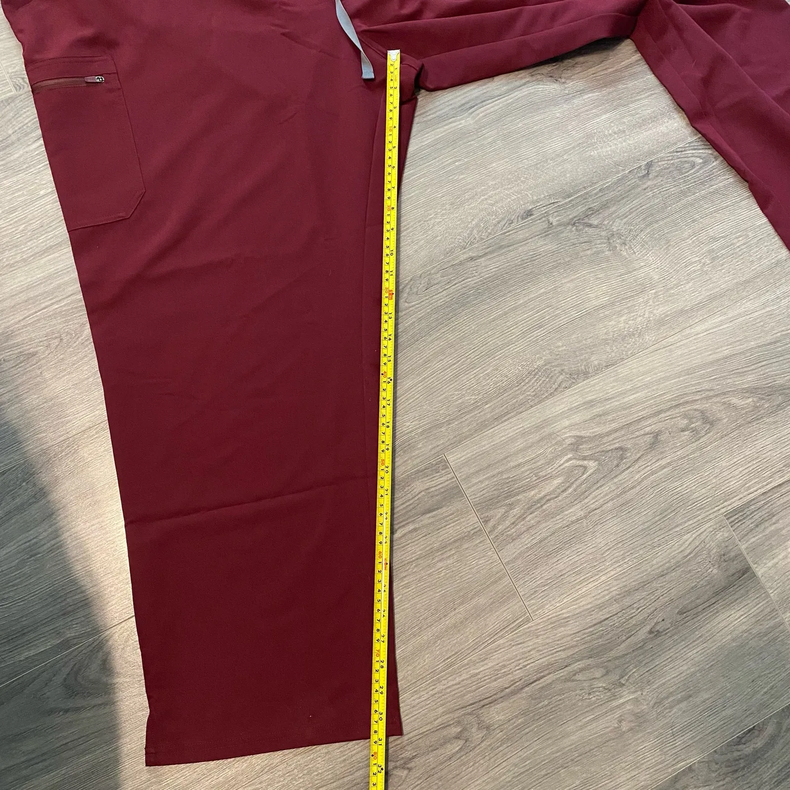 NWT FIGS Maroon Yola Skinny Scrub Pants Nurse Doctor Women's size 6XL Tall - Image 9