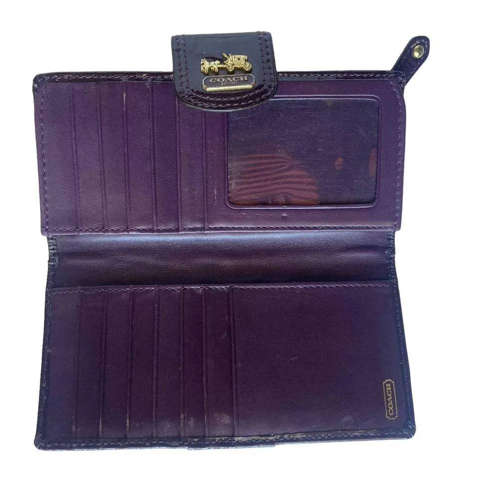 Coach Madison Patent Leather Slim Skinny Travel ID Wallet - Image 4