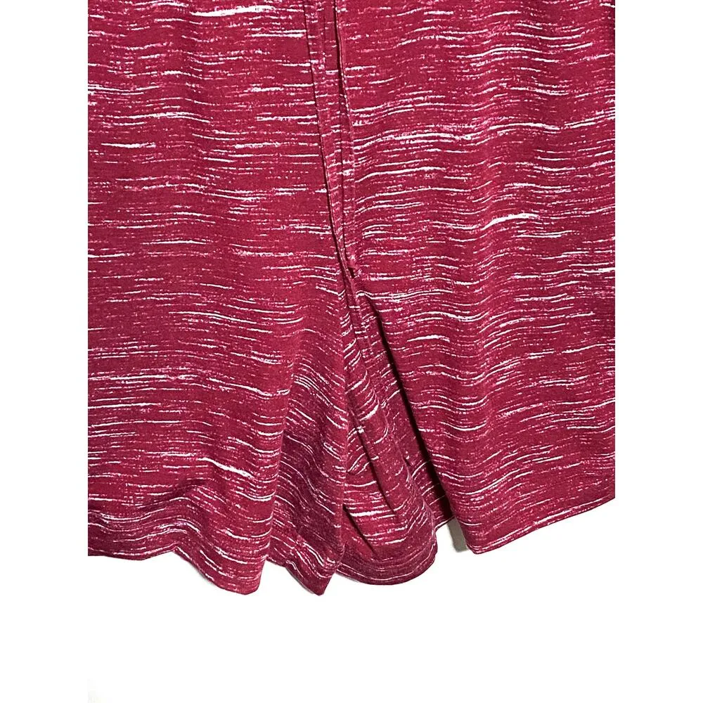 Lularoe Xanthe Shorts Romper Raspberry Heathered Womens Plus 3XL Tie Waist - Image 6