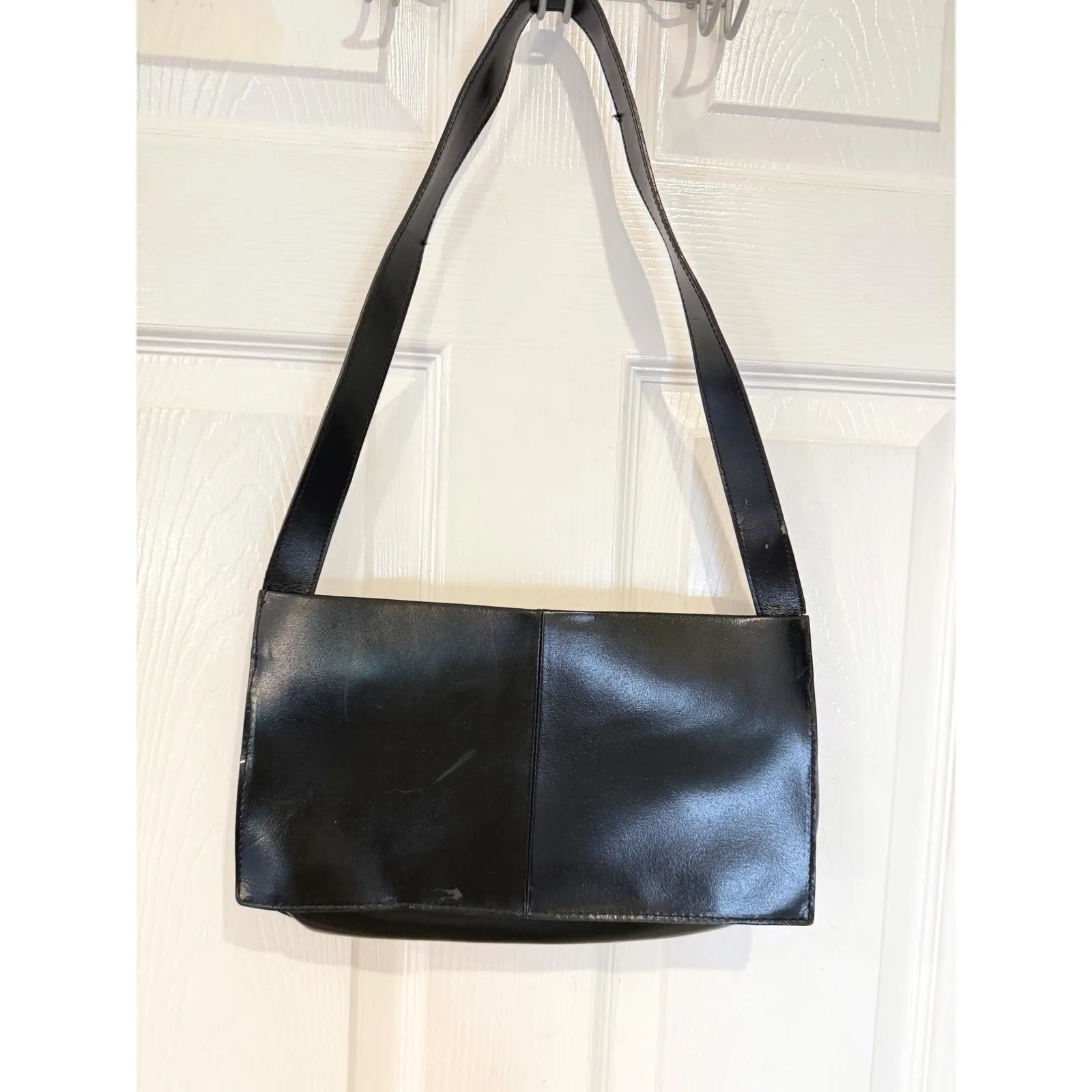 Reaction Kenneth Cole Black Shoulder Bag Purse Handbag Minimalist Chic - Image 4