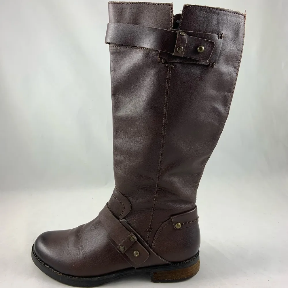 7.5M Crown Vintage Brown buckle Zip Western Boot Size 7.5 - Image 3