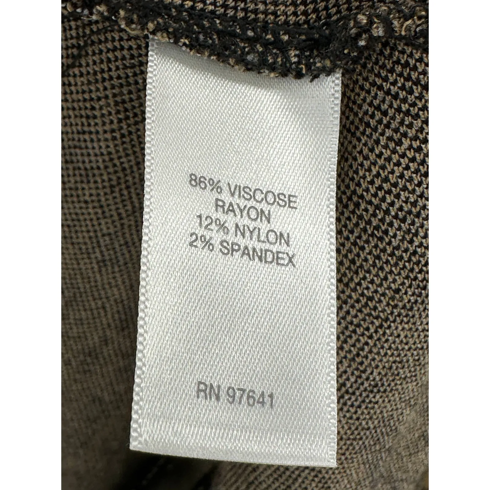 J Jill Ponte Gingham Midi Dress Size S Lagenlook Picnic Neutral Capsule Stretch Black - Image 6