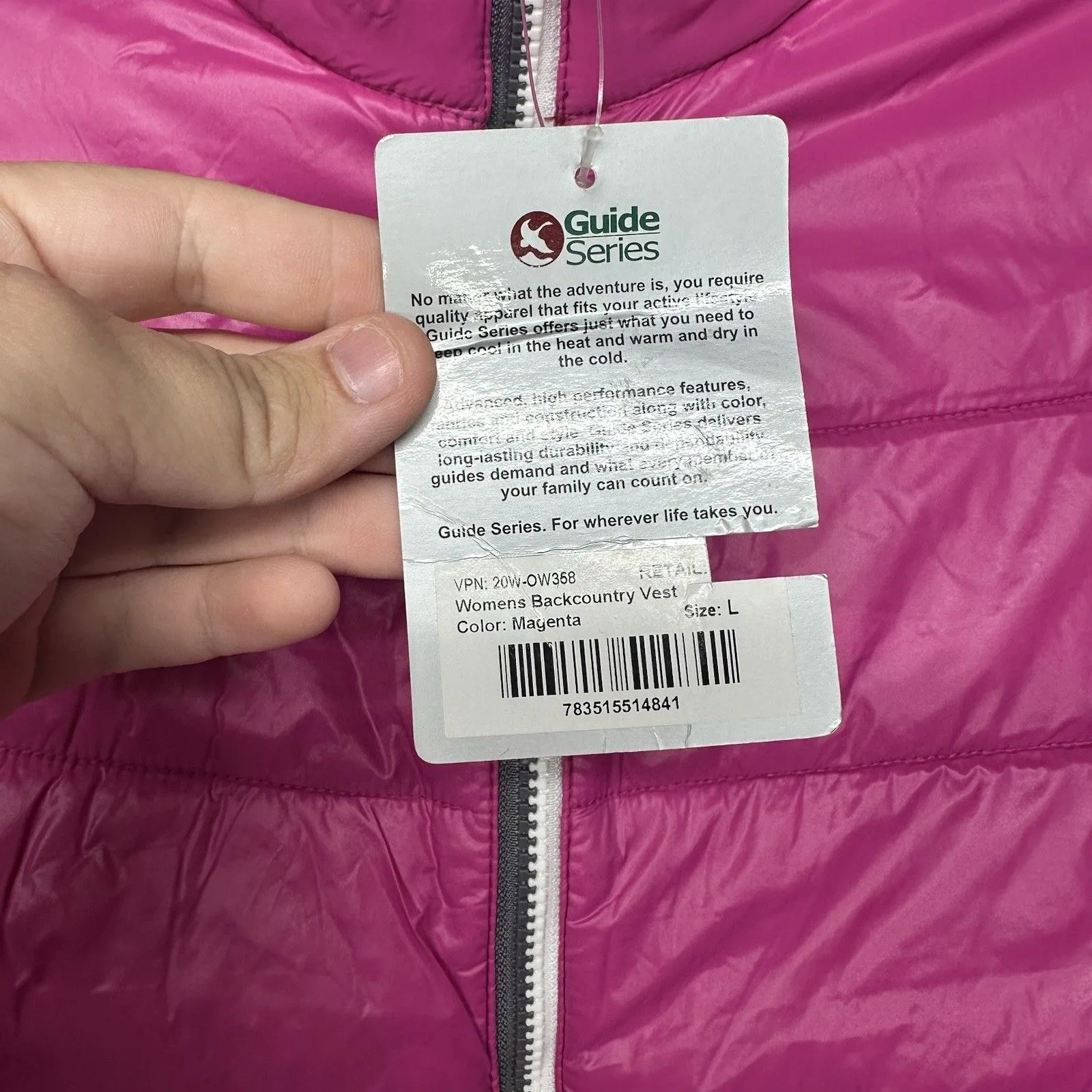 Guide Series Women's L  Large Vest Quilted Pink - Image 5