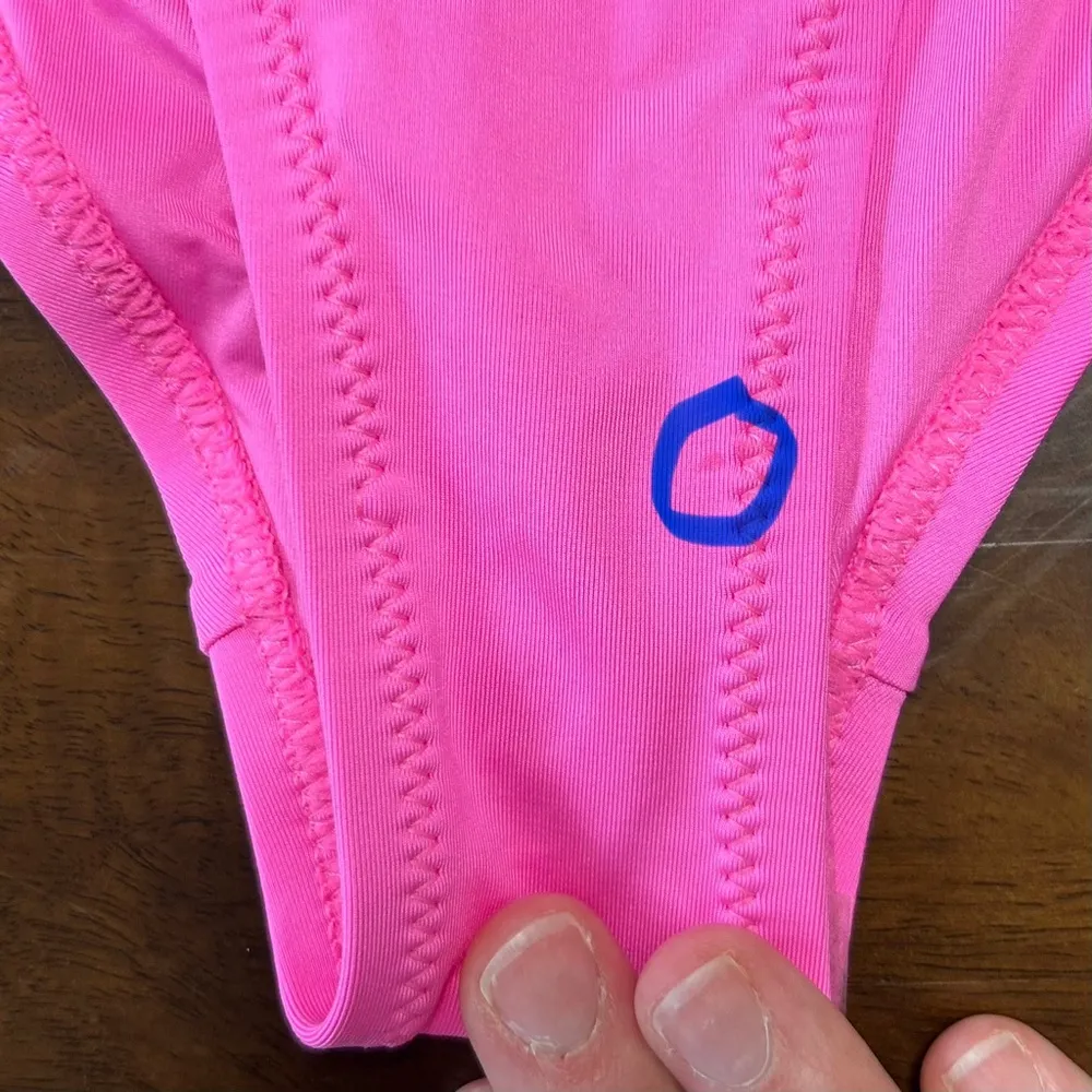 NWT SKIMS Swim Dipped Tie Bottoms in Taffy Pink SW-TBM-0797 Size 3X - Image 7