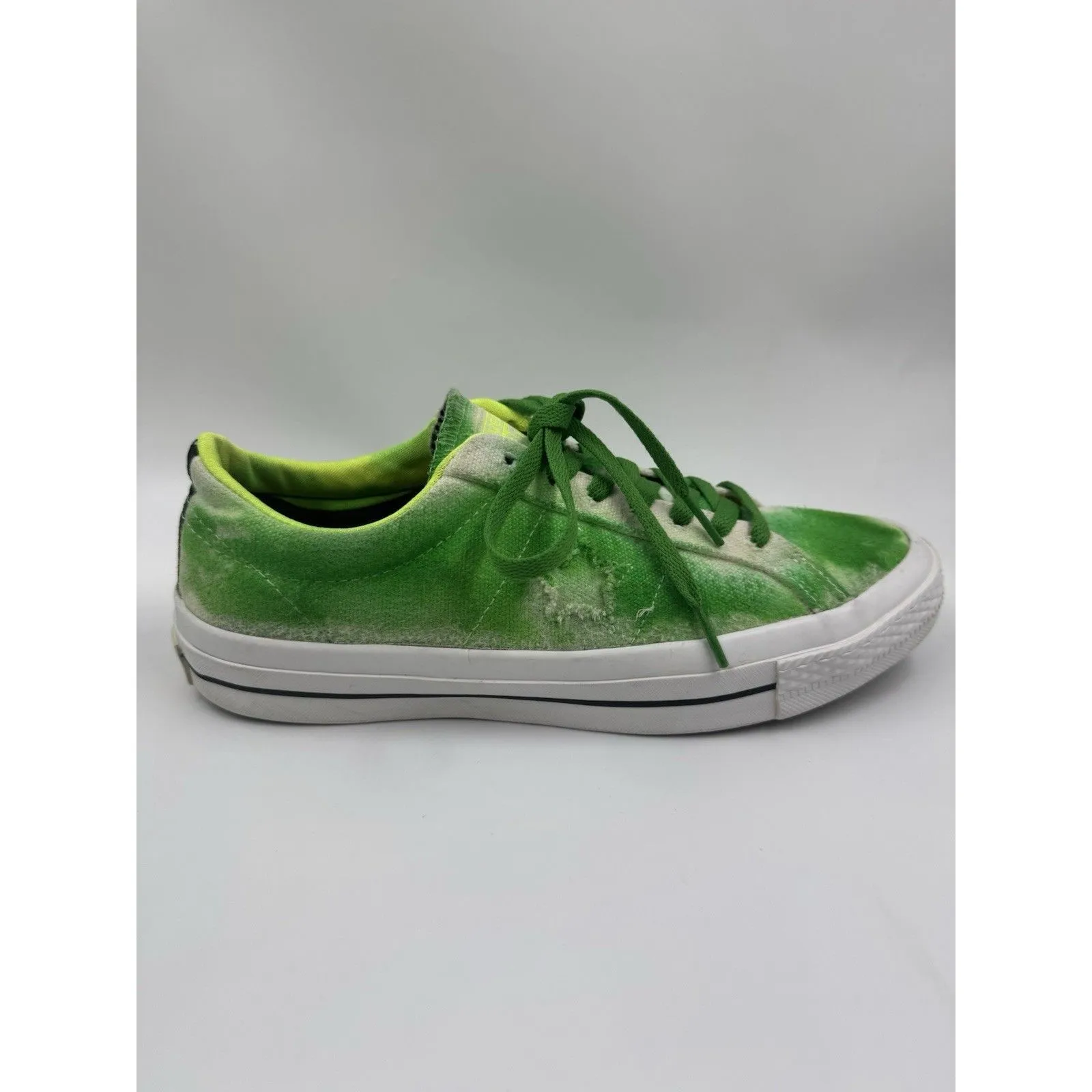 Converse Cons Lunarlon Low Top Water Repellent Lime Green Shoes 8 Men 9.5 Women - Image 9