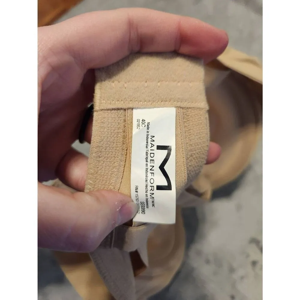 Maidenform SE6990 Ultimate Stay Put Strapless Underwire Bra Size 40C Beige - Image 3