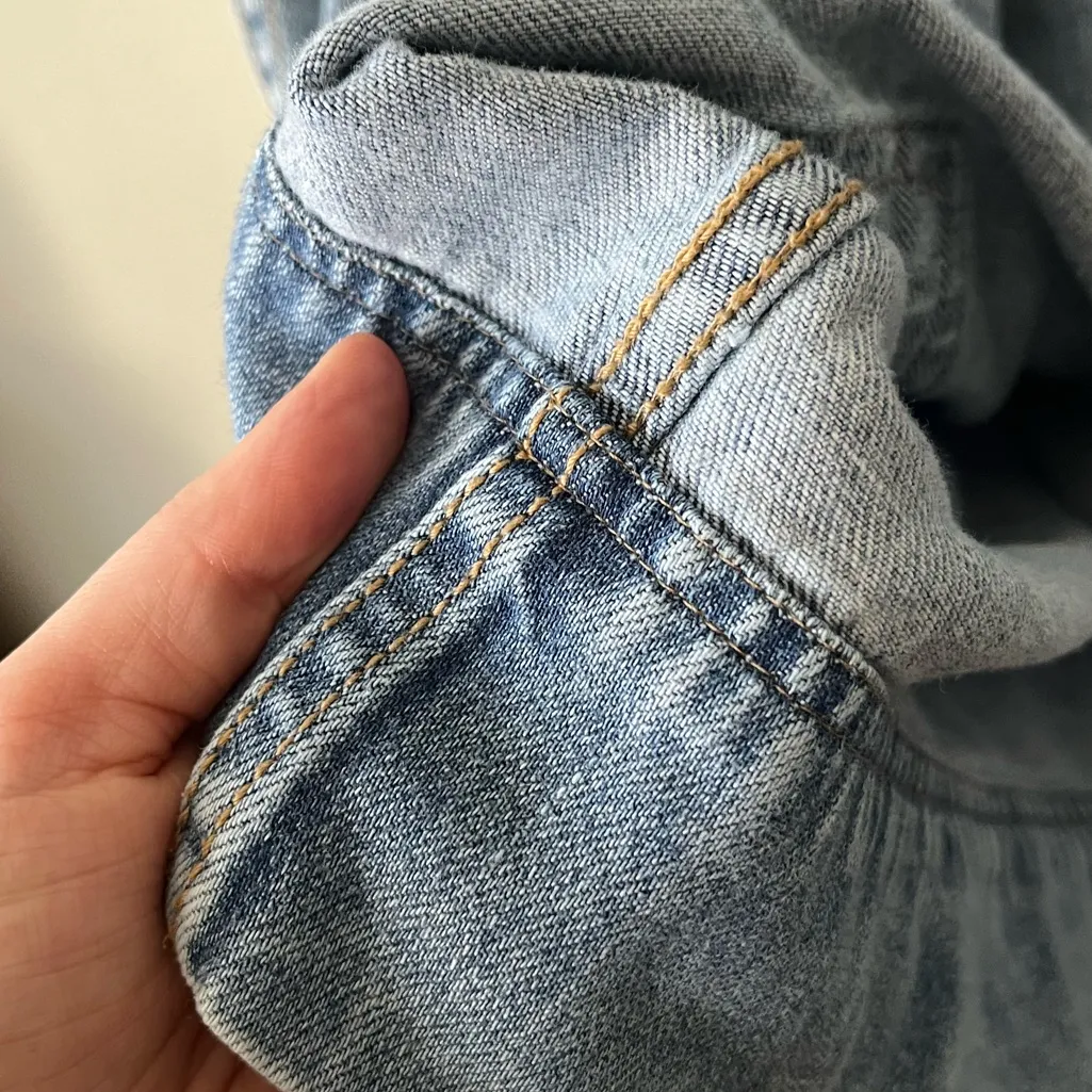 Rails Chancey Faded Indigo Short Sleeve Denim Dress Womens Size M - Image 14