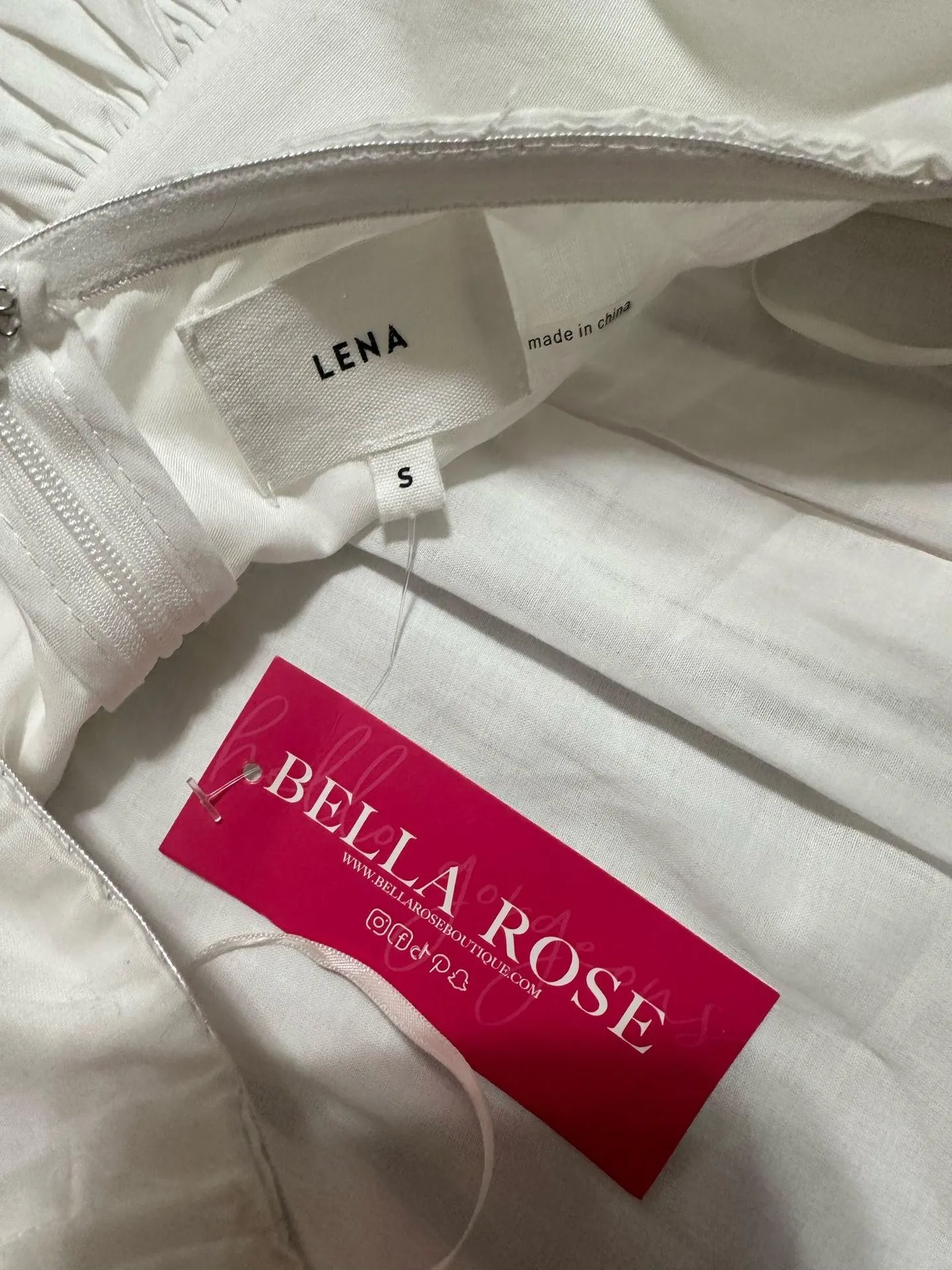 Bella Rose White Strapless Bubble Dress - Image 3