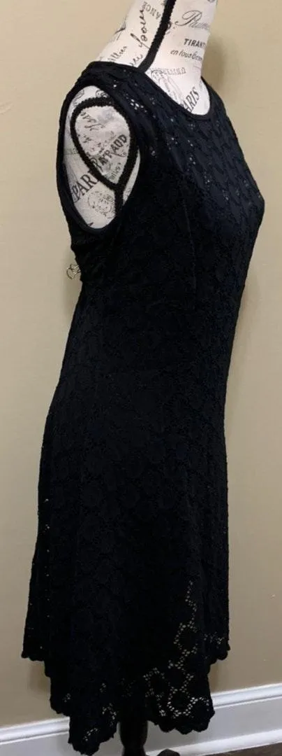 Black Sleeveless Lace Dress 12 - Image 3