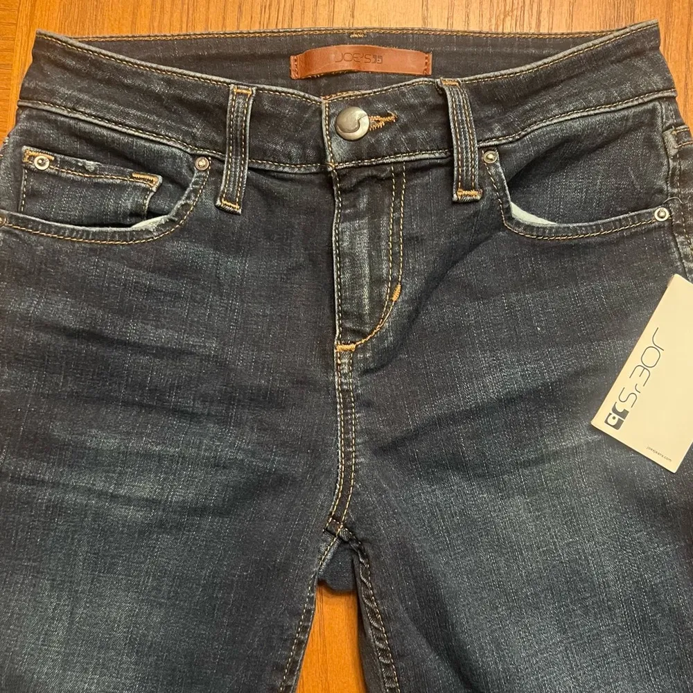 Joe's Flawless Dima Blondie Midrise Raw Hem Skinny Ankle Jeans Dark Indigo Sz 24 - Image 5