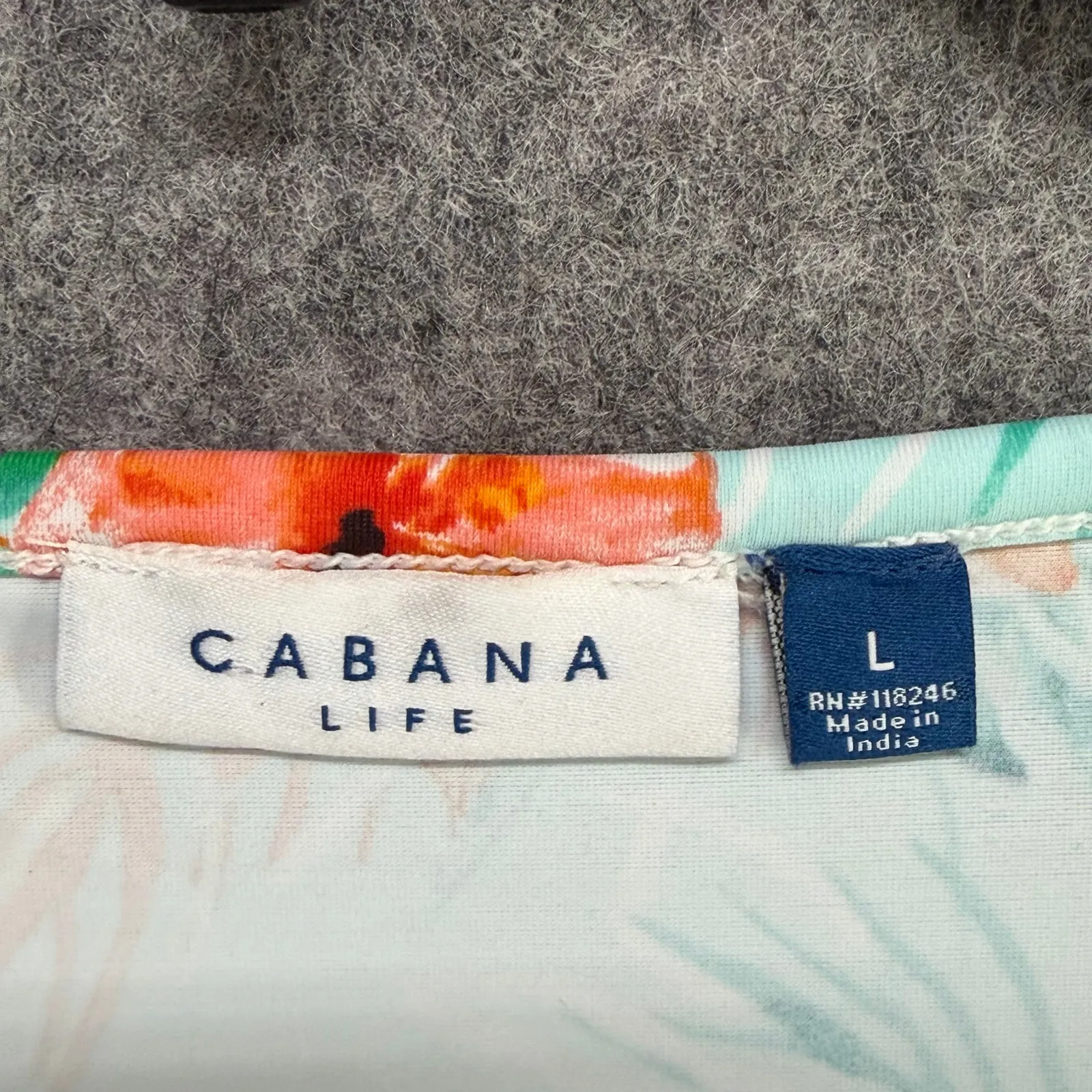 Cabana Life Cayman Shift Dress Womens L Blue Tropical Floral Beach Coastal UPF50 Size L - Image 12