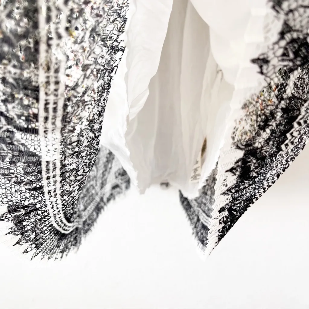 Free People Cherry Blossom Embroidered Lace Mini Dress in Ivory Combo - Image 6