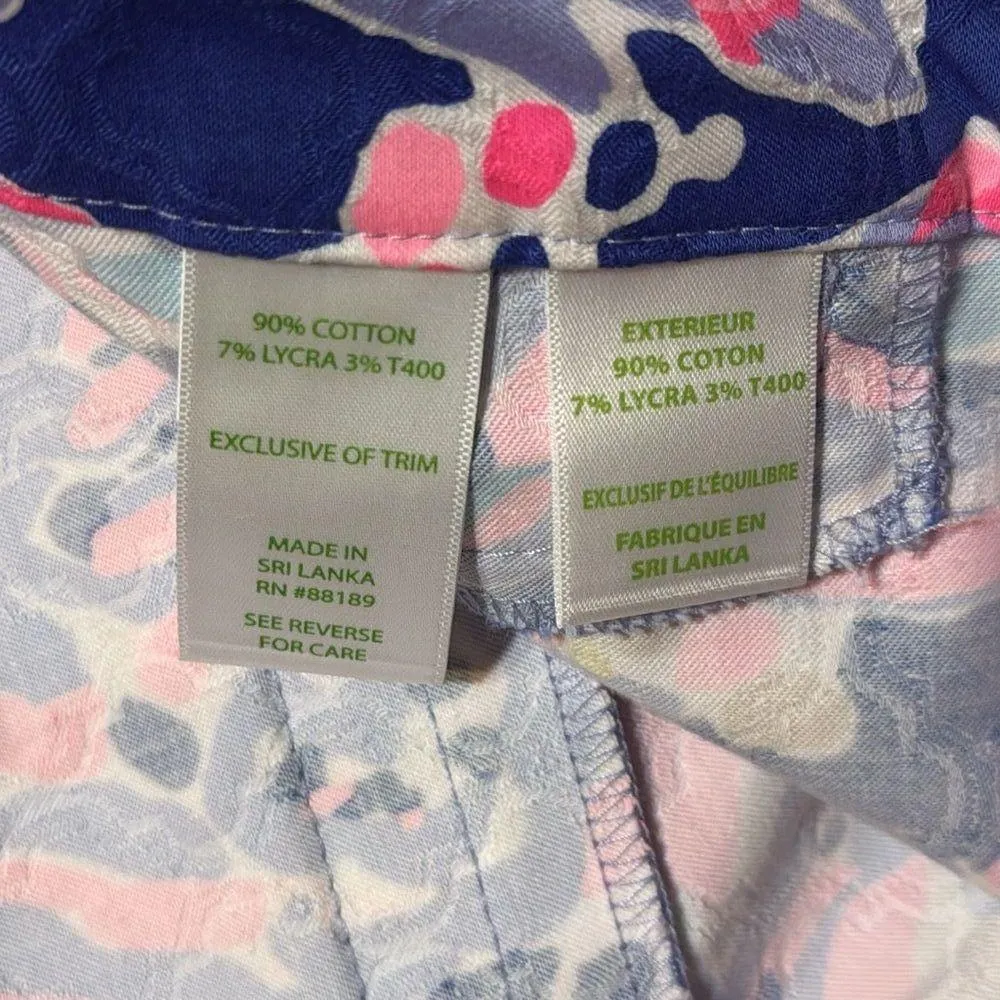 Lilly Pulitzer simply chic Kelly skinny ankle pants size 4 colorful cotton - Image 13