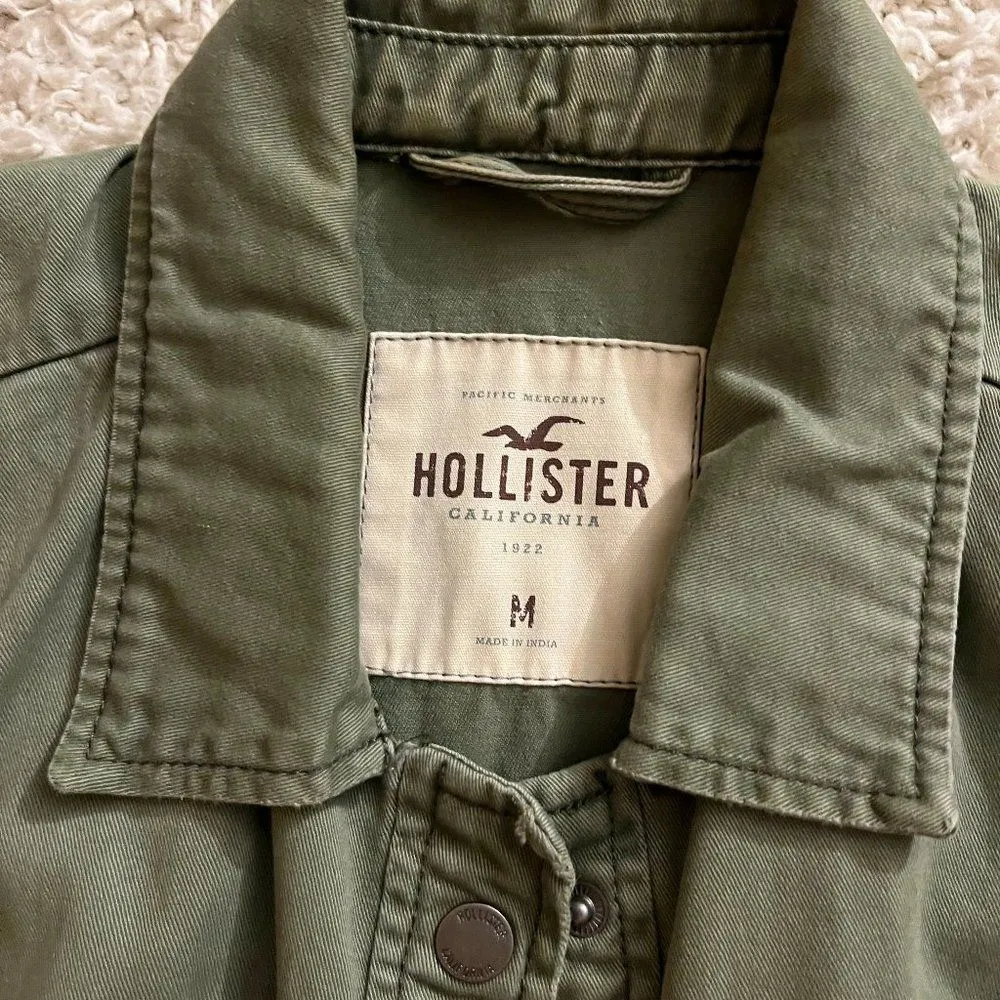 hollister olive green fall vest medium - Image 2