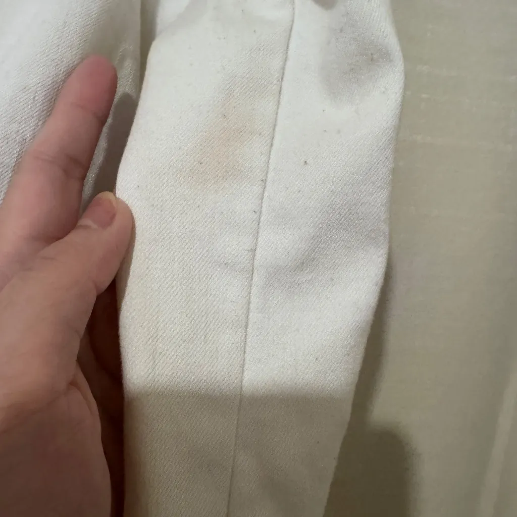 Pre-Owned White Denim Wax Jean Jacket Size Medium - Image 8