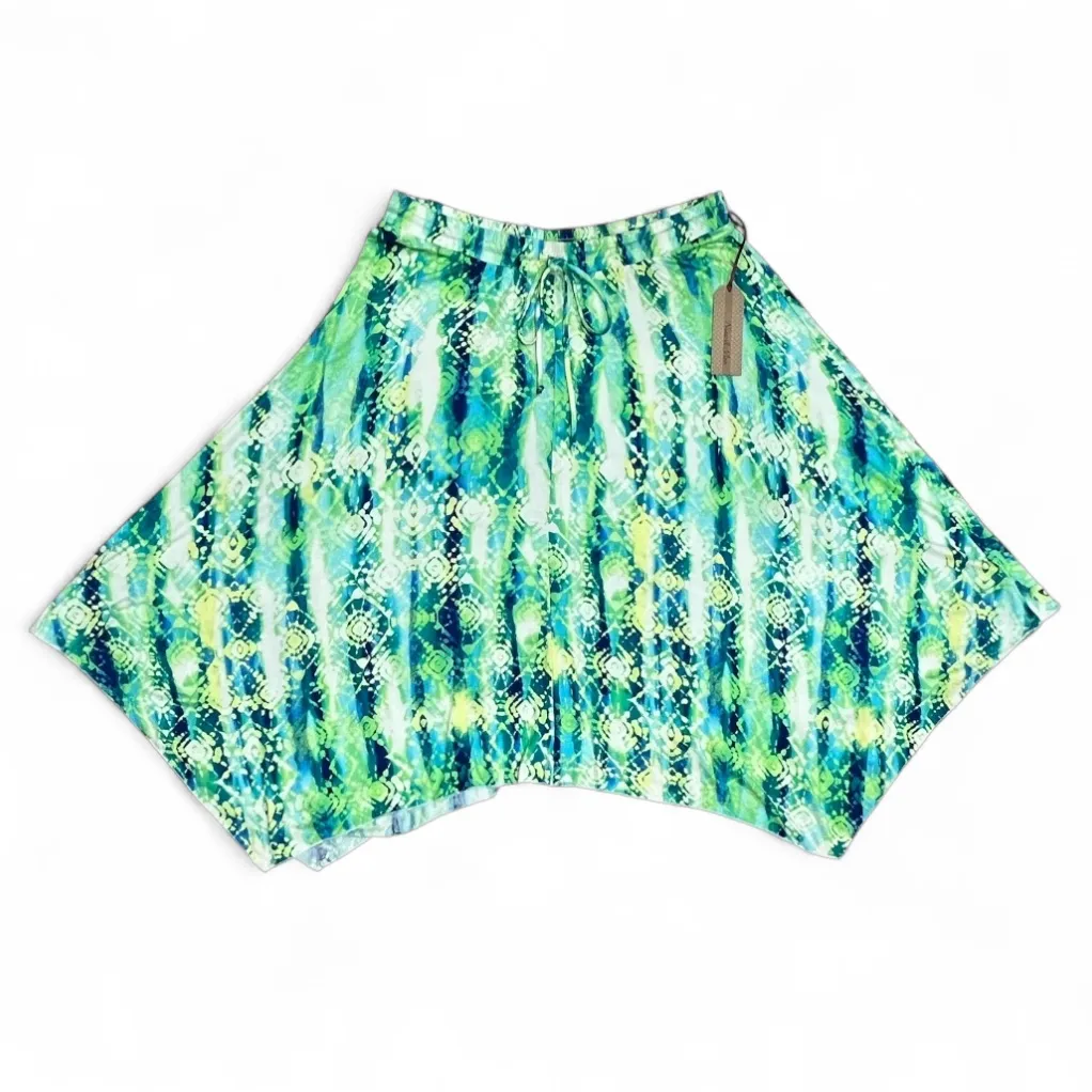 Nina & Mee NWT Blue Green Tie Dye Asymmetrical Colorful Skirt Size 1X - Image 5