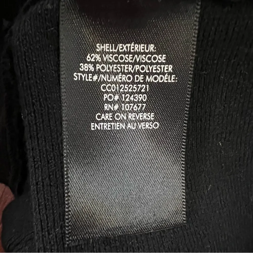 Alice + Olivia Black Drop Shoulder Tie Back Open Back Sweater Women’s Small - Image 10