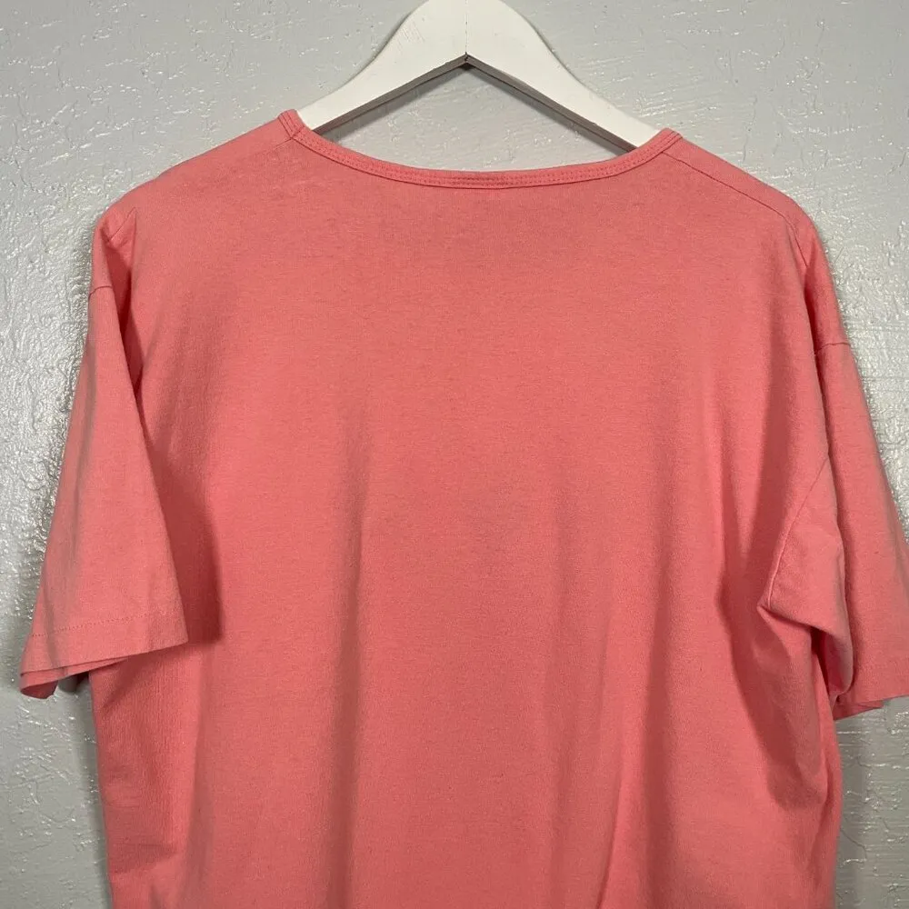 Vintage Anvil Maui Hawaii Women XL Coral Pink Single Stitch Sea Shell Shirt - Image 10