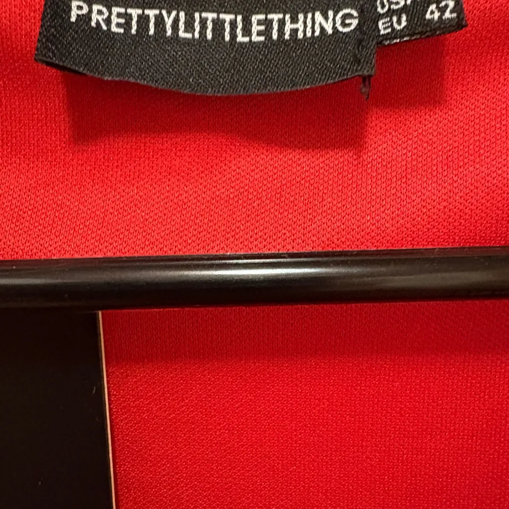 Pretty Little Thing NWT Pretty Little Things Elegant Red Ruffled Dress Size 14 - Image 4