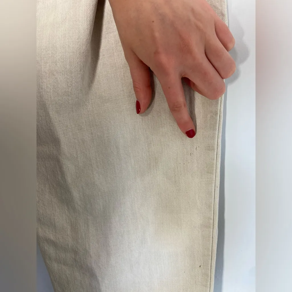 Vintage Lee White Denim Boyfriend Jeans Straight Leg High Rise Preppy Old Money - Image 9