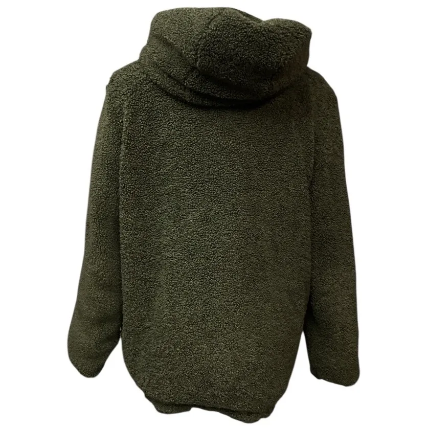 Koolaburra by UGG Women's Reversible Sherpa Hooded Puffer Jacket Green Size L Size L - Image 11