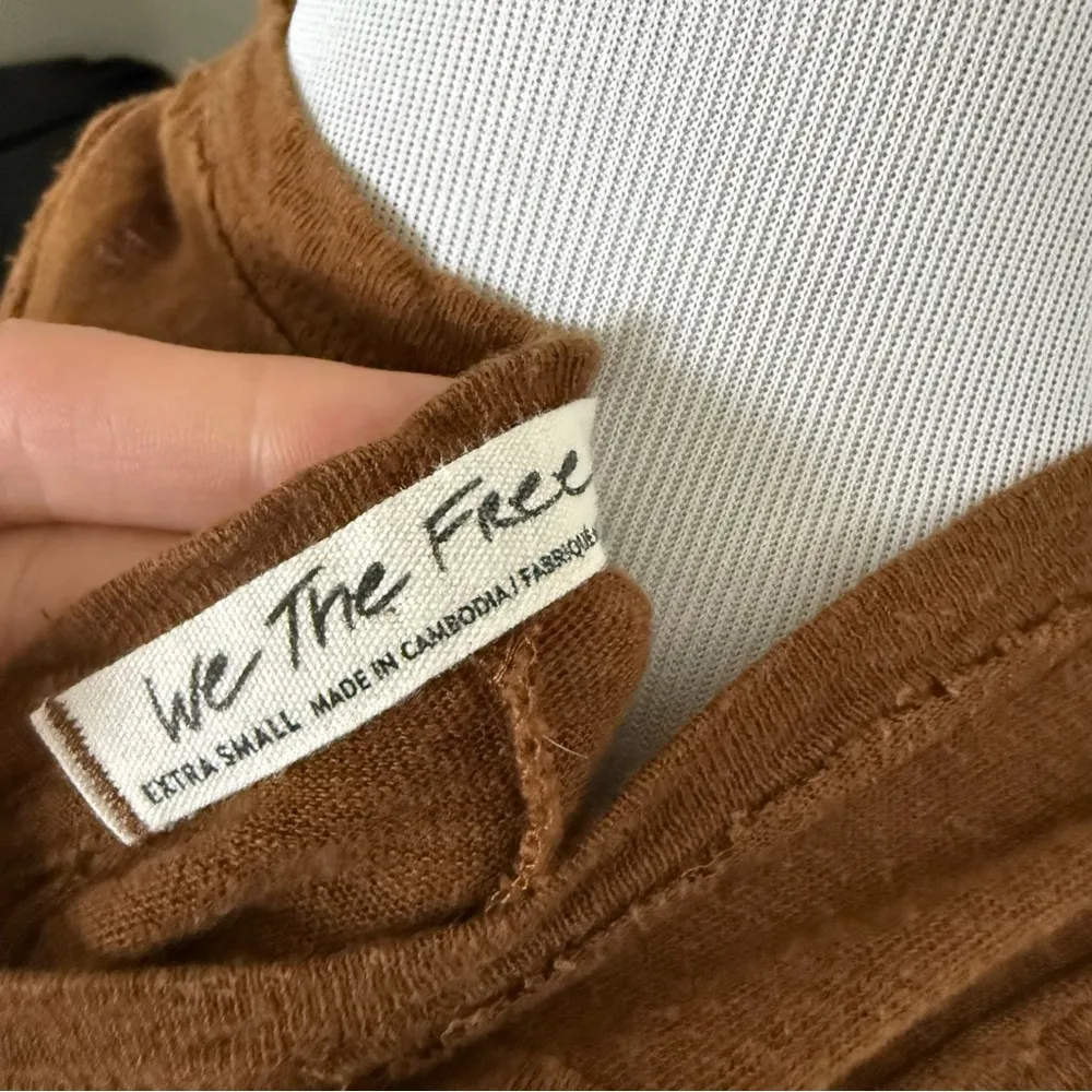 Free People Linen Blend Ruffle Tank Size XS - Image 6