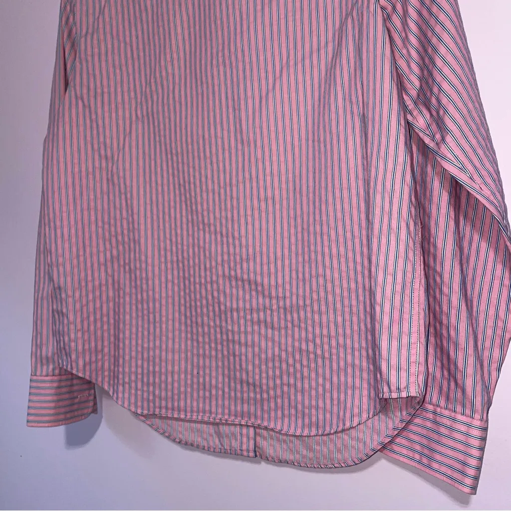 Lauren Ralph Lauren Stripe Easy Care Cotton Shirt Women S Non Iron Travel Office - Image 7