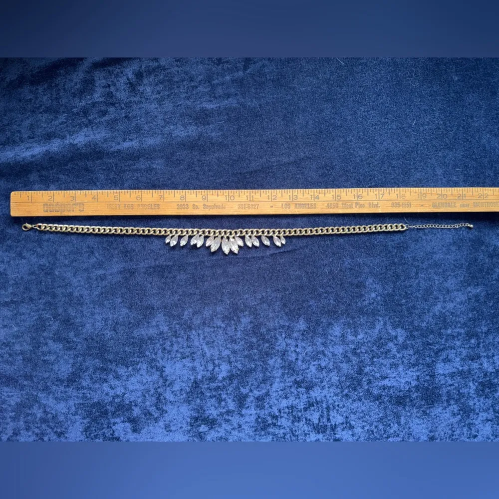 Set of two chunky rhinestone choker necklaces Gold - Image 7