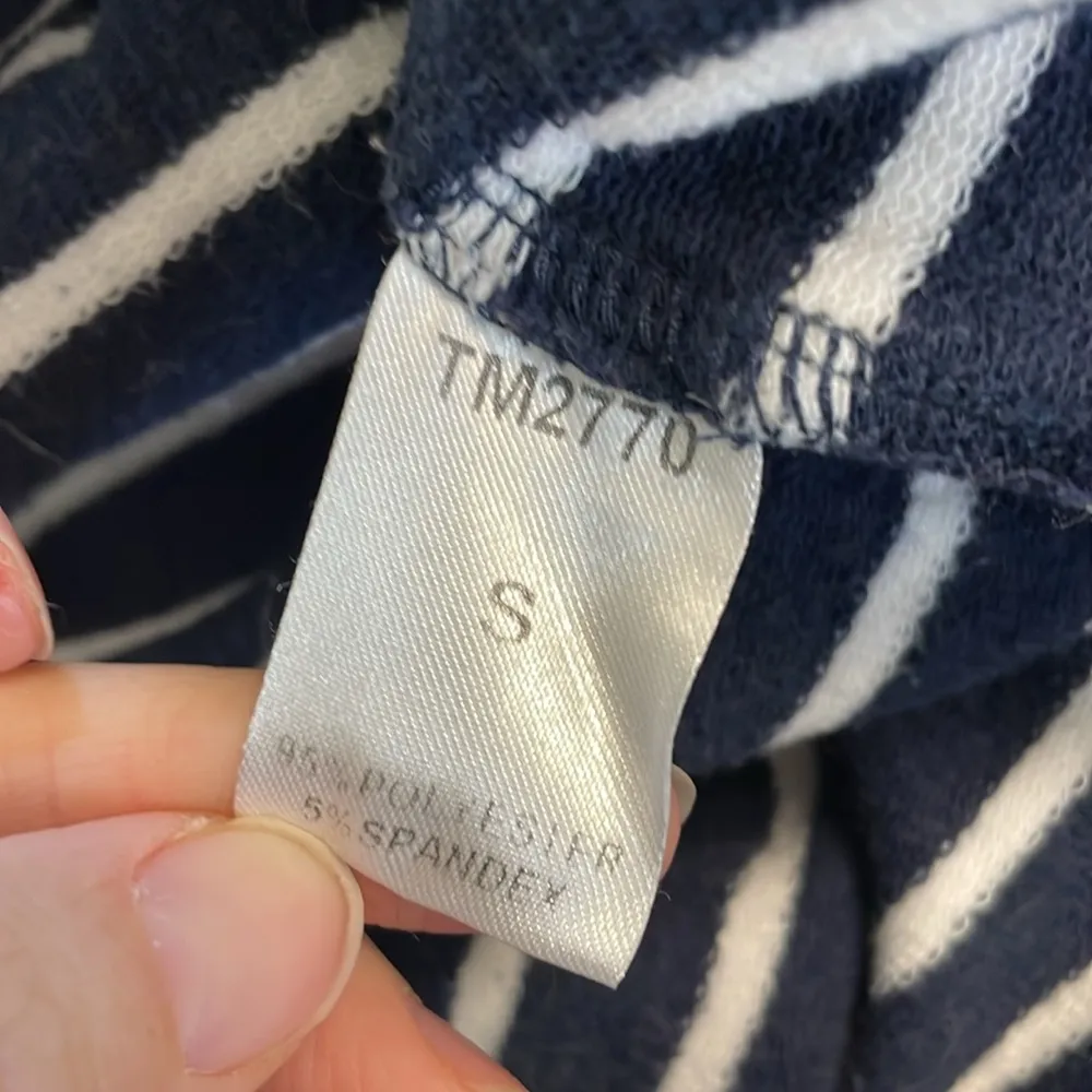 THML Blue White Striped Sleeveless Fit & Flare Dress Size Small Nautical CS - Image 4