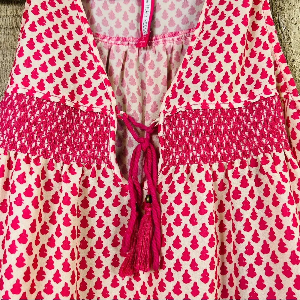 Plenty by Tracy Reese Size Small Sleeveless Tunic w/Tassel Tie Keyhole C… - Image 4