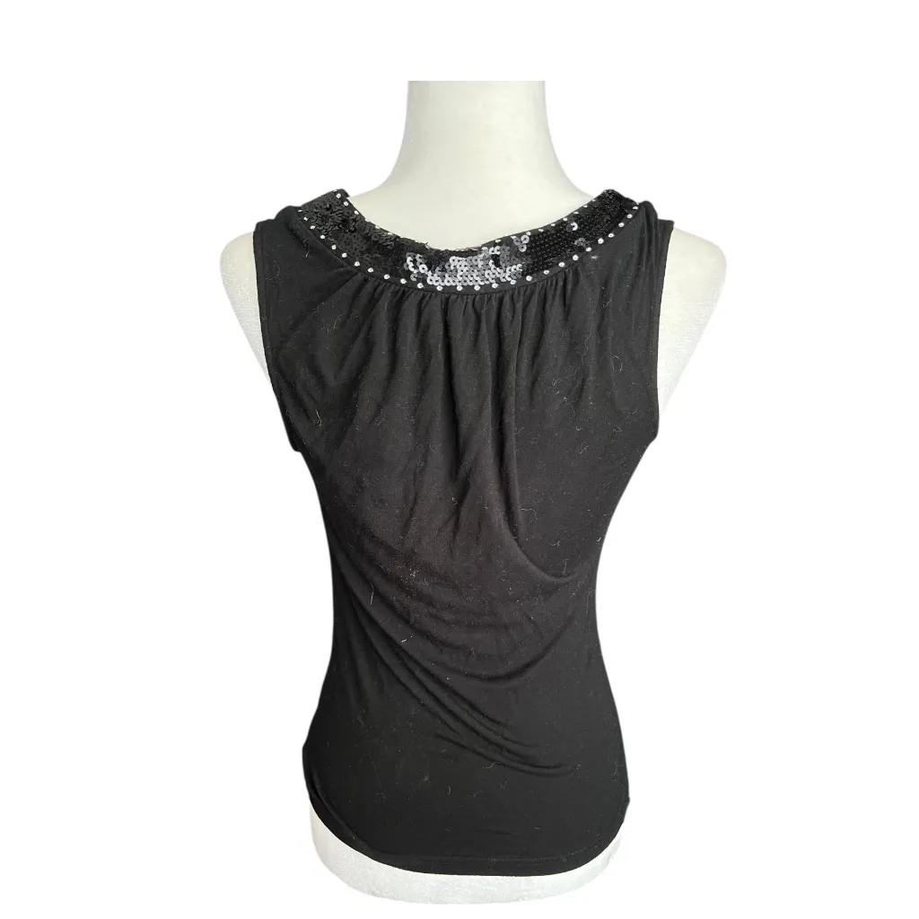 Y2K Cache Tank Black Sequins <3 Medium - Image 2