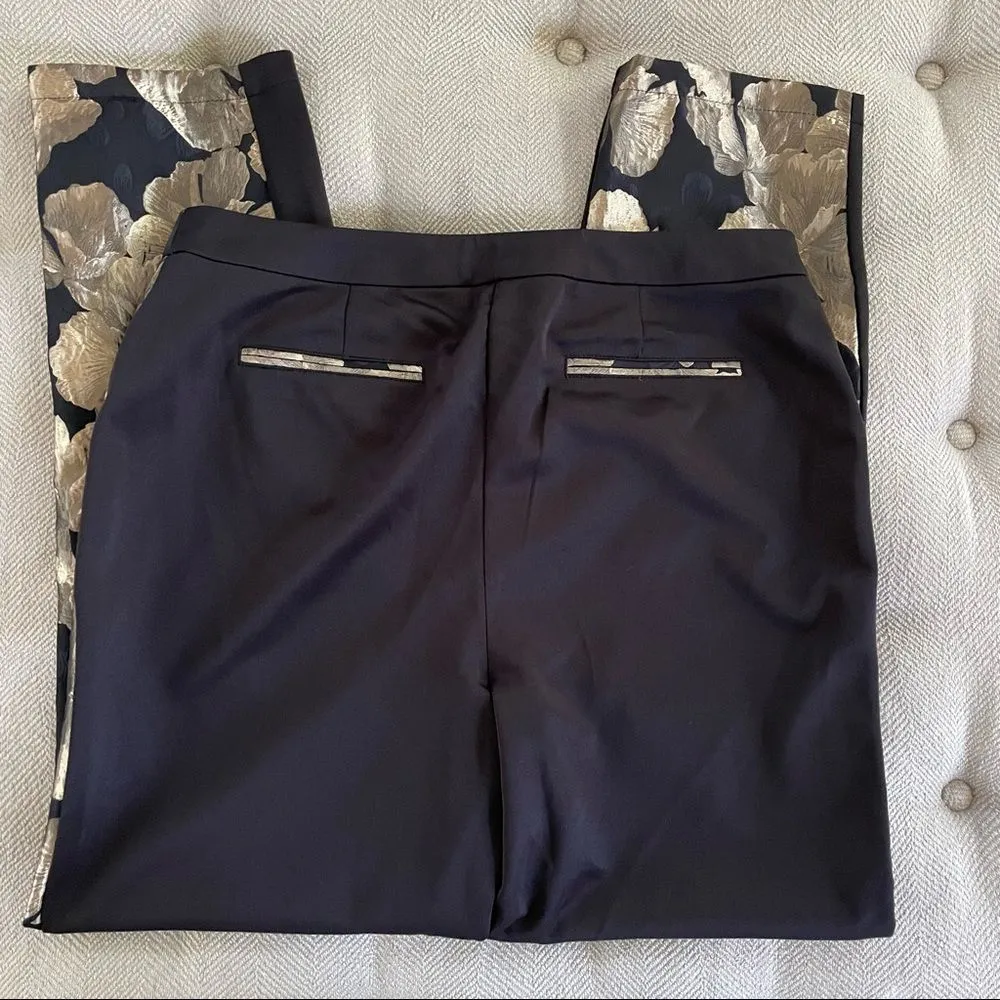 Ashro Larhonda Wardrober 3 Pc Peplum Jacket Skirt Pants Gold Black 12 - Image 14