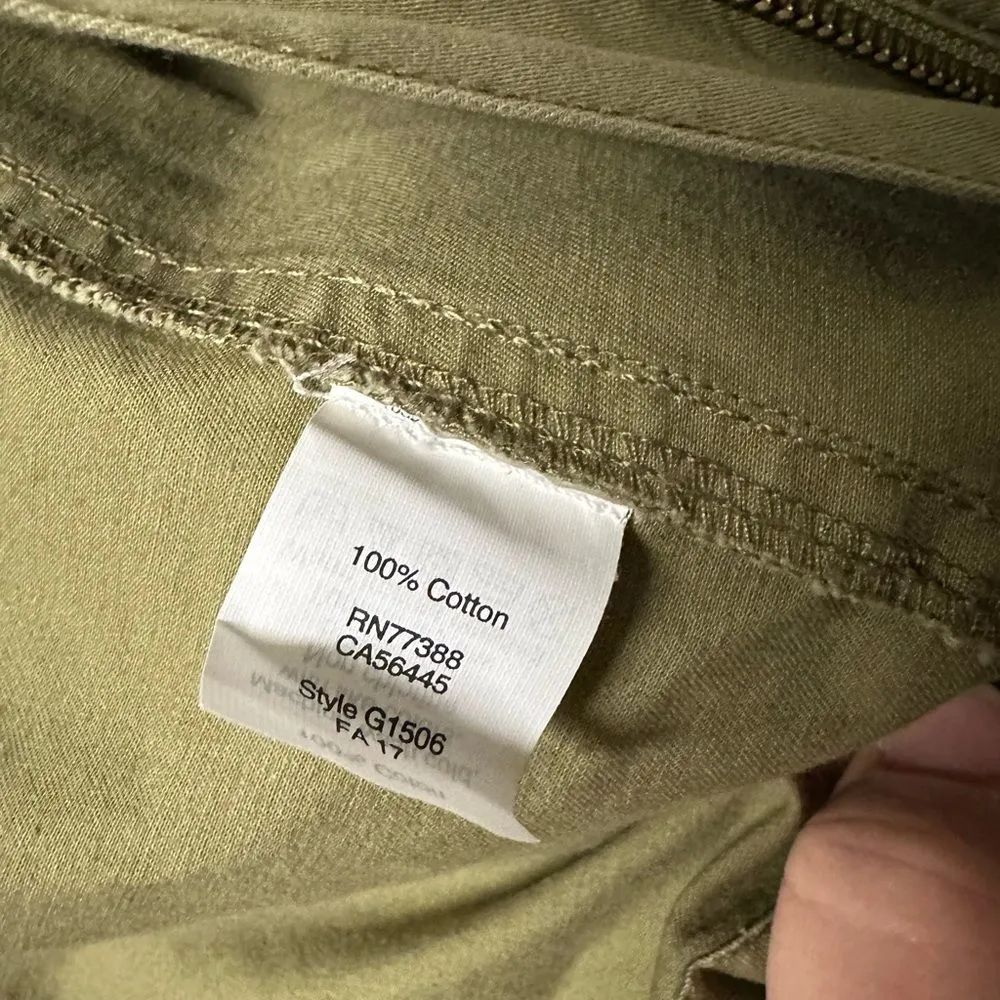 J Crew Utility Jacket Army Green Cinch Waist XS - Image 9