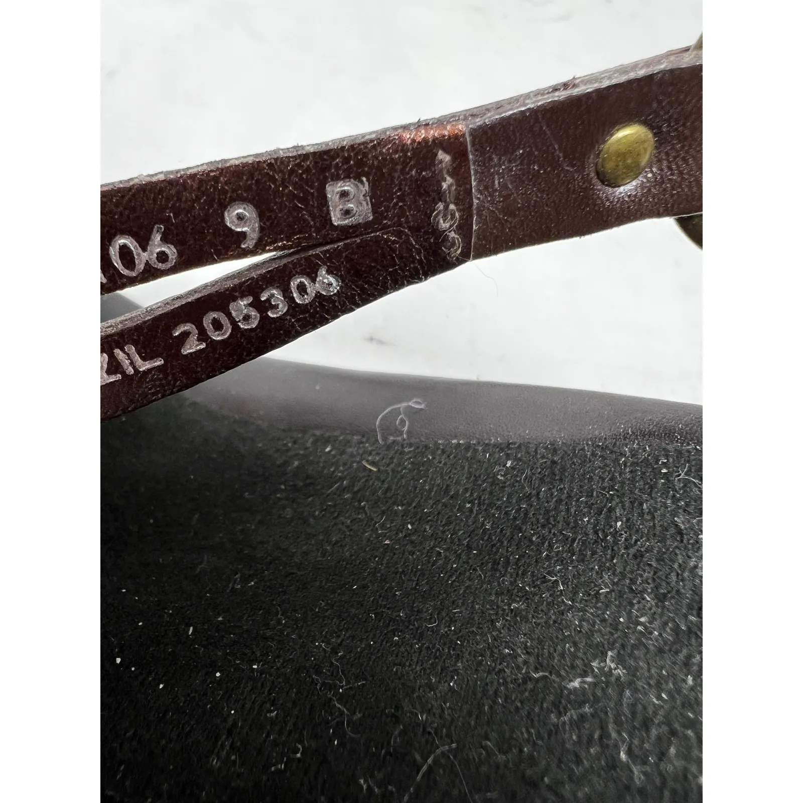 Cole Haan Leather Stitch Detail Slingback‎ Sandal Heel Brown Size 9B - Image 5