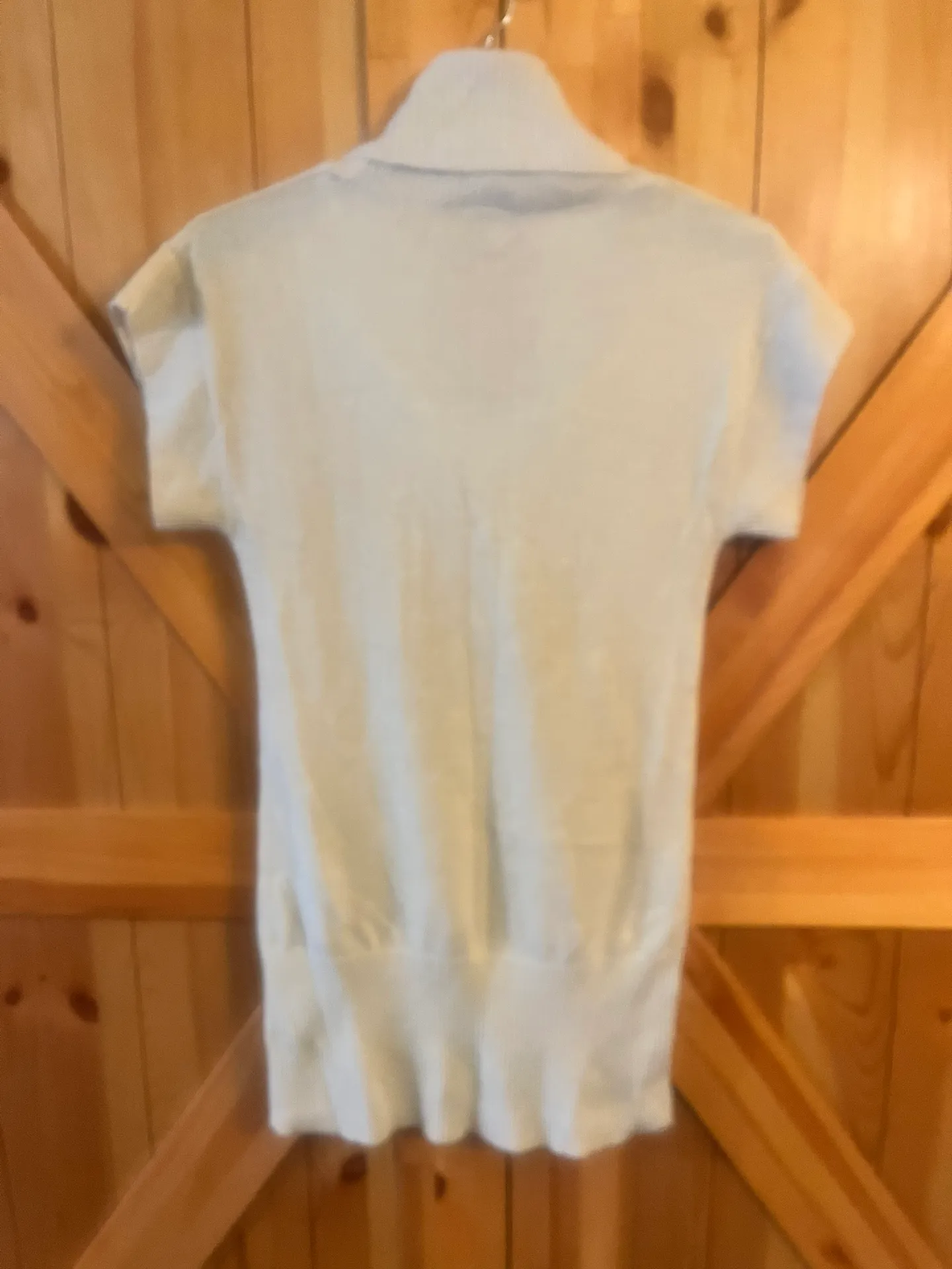 I.N.San Francisco Sweater Pullover Womens Size Med Cream/Gold Short Sleeve Knit - Image 3