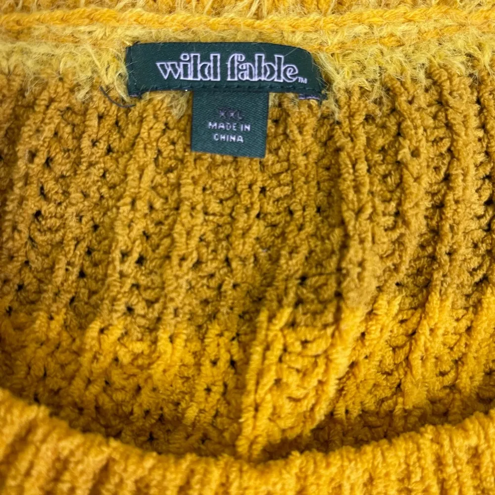 Wild Fable Yellow Polyester Oversized Sweater Sz XXS - Image 5