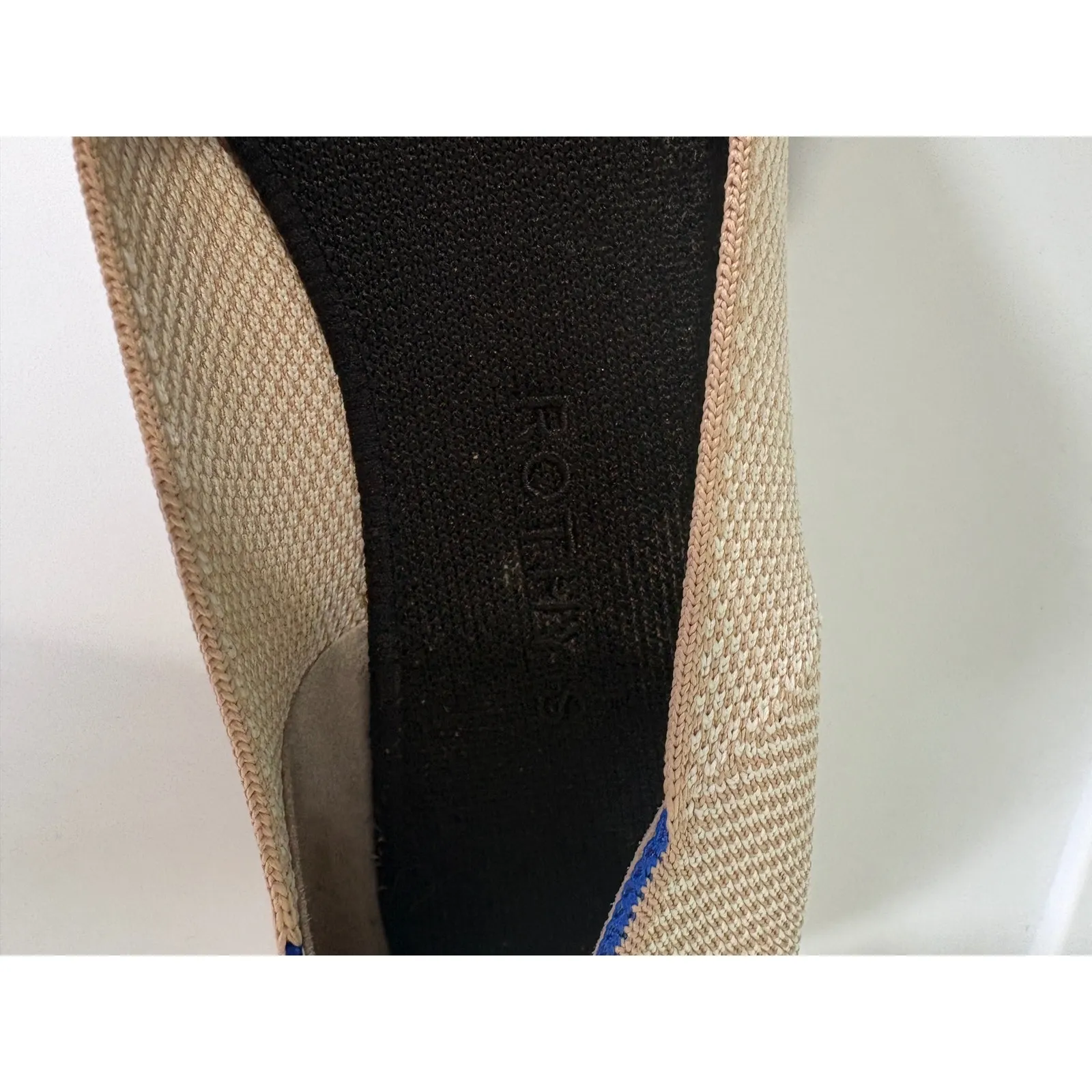 Rothy's The Square Tuxedo Knit Cap Toe Ballet Flats Black CreamUS 8.5 - Image 11